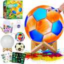 Paint Your Own Soccer Ball Lamp Kit, World Cup Soccer Gifts 3D Night Light, Art Supplies Creativity Arts and Crafts for Kids Ages 8-12, Birthday Gifts for Kids Boys Girls Ages 3 4 5 6 7 8 9 10 11 12+