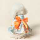 PUPTECK Floral Dog Dress for Spring Outfit Puppy Cute Small Dogs Clothes,Daisy,S