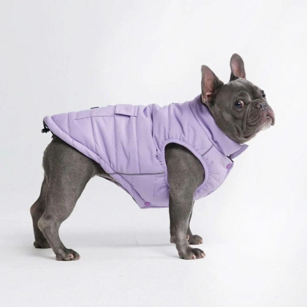 Spark Paws Dog Winter Jacket, Water-Resistant Coat, Warm Reflective Windproof Fleece-Interior, for Medium and Large Dogs - Lilac - XL