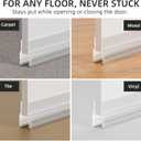Under Door Draft Stopper,Door Sweep for Bottom of Doors,Adjustable Weather Stripping Door Seal,Soundproofing Gap Filler Bottom Exterior Interior Insulation Block Energy Saving (78",Transparent)