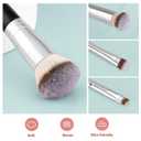 Makeup Brushes Dual-ended Foundation Brush - START MAKERS 2-in-1 Concealer Brush Face Eyebrow Eyeshadow Brush for Liquid, Powder, Buffing, Blending, Contouring Foundation Make Up Brushes(2Pcs) (2Pcs Black&Red)