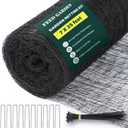 FEED GARDEN Deer Netting Garden Netting Bird Netting- 7x25ft UV-Protected Garden Fence for Plant with 3/4" Fine Mesh - Includes 10 Stakes & 50 Zip Ties for Easy Installation (Black)