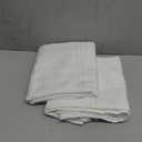 jinchan Winslow White Linen Curtains for Bedroom 84 Inches Length Embroidered Bordered Floral Curtains for Living Room Farmhouse Decor Light Filtering Window Treatments White on White Drapes 2 Panels