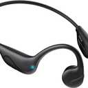 Bone Conduction Headphones, Bluetooth V6.0 Bone Conduction Earbuds with Mic, Open Ear Headphones 12Hrs Playtime, Wireless IPX5 Waterproof Sport Headphone for Running, Walking, Cycling, Gym（black）