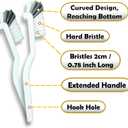 10 x Betanull Crevice Cleaning Brush Set, Multi-Purpose Hard Bristle Brushes for Deep Cleaning Kitchen, Bathroom, Grout, Sink, Cup, Teapot, Bottle, Blender, Corners, Tight Spaces & More