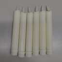 6Pack Flameless Taper Candles with Timer 6 Hours On and 18 Hours Off Cycle Automatically for Table Decorations Halloween Christmas Church Wedding (Warm White) No Remote