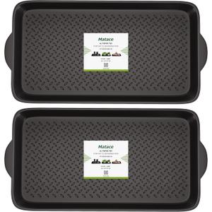 Matace 2 Pack Rubber Small Boot Tray for Entryway,Boot Mat,Shoe Tray,Shoe Mat for Indoor and Outdoor Use, 27.95"x 15.74"