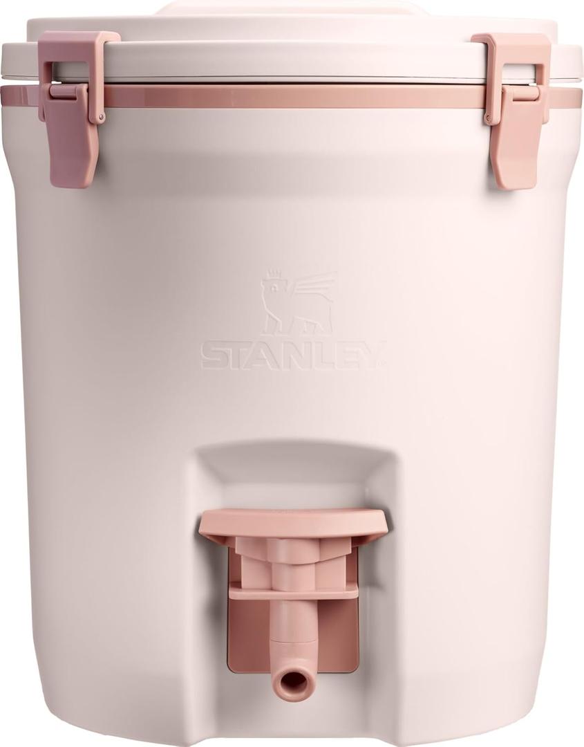 Stanley Adventure Fast Flow Water Jug 2 Gallon | Leakproof Ice Water Dispenser | Insulated Beverage Cooler | Easy Pour Spigot and Latched Foam Lid | BPA-Free (Rose Quartz)