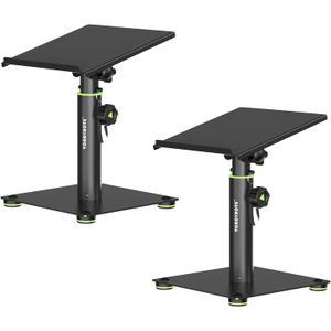 Vondynote Desktop Speaker Stands Pair Studio Monitor Stands 12 Tilt Height Adjustable 11" to 16", Metal Stands for Studio Monitors, laptops, or projectors