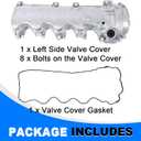 Left Side Valve Cover with Gasket, Fit for 2004-2014 Ford F150 F250 F350 Expedition, for Lincoln Navigator Mark LT 4.6L 5.4L