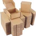 PHAREGE 4x4x2 inch Shipping Boxes Bulk 100 Pack Brown, Tab Lock Tuck Top Mailer Boxes for Packaging Small Business, Small Cardboard Gift Boxes for Wrapping Mailing Present