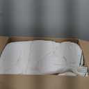 2025 Premium Upgraded Non-Vacuum Bed Quilt All Seasons 100% Cotton Filled Comforter - Reversible Lightweight Soft Breathable Fluffy (Pure White, Twin)