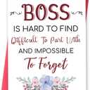 3 x Boss Day Card  Thank You Appreciation Greeting Card for Boss, Mentor, Manager  Farewell, Retirement or Bosss Day  Large 8 x 5.3 Inch with Envelope (141)