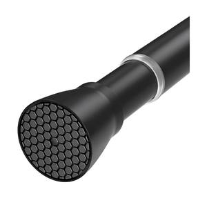 MEXAU 1pc Tension Curtain Rod for Windows 27 to 50 Inch，Spring Tension Rods Black Curtain Rods Adjustable Spring Rod Extendable Tension Rod for Kitchen, Bathroom, Window, Bookshelf