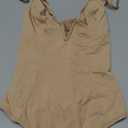 SHAPERIN Bodysuit for Women Shapewear Tummy Control Deep V Neck Plunge Sleeveless Backless Thong Body Suit Tank Top Size XL