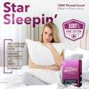 TEXAS LINEN CO. 100% Egyptian Cotton Pillow Cases King Size Set of 2 - Luxury 1200 Thread Count Sateen White Pillow Covers, Soft & Breathable 5 Star Hotel-Quality Pillowcases, Fits King Size Pillows