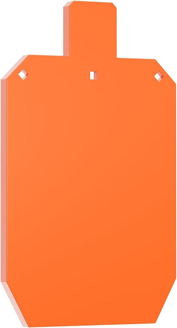 AR500 Steel Targets for Shooting, 1/2'' or 3/8'' Thick Silhouette Gong Combo Metal Targets for Shooting Laser Cut Steel Target, Neon Orange