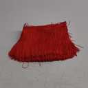 Lauthen.S 10 Yards of 6" Chainette Fringe Trim Tassel Sewing Trim for DIY Craft Latin Dress Lamp Shade Decoration Red
