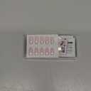 BTArtbox French Tip Press On Nails - Peppermint Kiss, White Pink Short Almond Press On Nails with Glue and Adhesive Tabs for Women in 16 Sizes - 32 Soft Gel Glue On Nails Kit