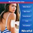 Niceful 50 Count Adhesive Gauze Island Dressing 4" x 4", Water-Resistant Wound Dressing, Sterile & Absorbent Medical Grade Dressing Pads First Aid Pads FSA Eligible