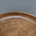 Acacia Wood fruit bowl with pedestal | 12" dia | Decorative bowl used as Centerpiece for kitchen counter or dining table | Wooden table decor| (Natural Finish)