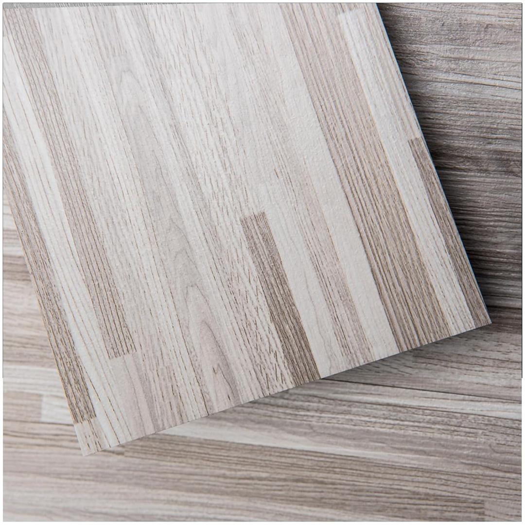 Art3d Peel and Stick Floor Tile Vinyl Wood Plank 36-Pack 54 Sq.Ft, Dusty Grey, Rigid Surface Hard Core Easy DIY Self-Adhesive Flooring, 36 x 6 x 0.1 inches
