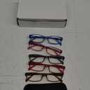 VIDEBLA 5 Pack Computer Reading Glasses Men and Women Anti Eyestrain Blue Light Blocking Glasses for Reading (Mixed colours, 1.00)