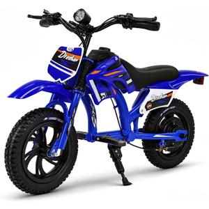 Electric Motorcycle for Kids, 300W Electric Motorcycle, 3-Speed Modes Motorcycle for Kids Ages 3-7, Electric Motocross Off-Road Motorcycle Mini Dirt Motorcycle Blue