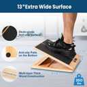 StrongTek 13 Wide Portable Wooden Slant Board, 5-Level Incline (15-35), Lower Grip Handle, Beginner & Rehab Friendly, Non-Slip Surface for Calf Stretching, Squats, Physical Therapy