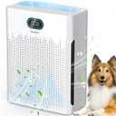 Air Purifiers for Home Cover Up to 2200 Ft, HEPA Air Purifier with Washable Pre-filter, Pet mode, PM 2.5 Air Quality Monitor Fragrance Sponge for Smoke, Odor, Dander, Pollen (White)