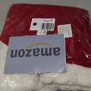 Christmas Tree Skirt 48 Inch with Snowflake Pattern fit 4-9 ft Christmas Tree Xmas Decorations Christmas Holiday Party Ornaments (Red)