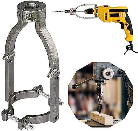 Square Hole Drill Bit Adapter for Drill Machine Accessory, Easy Installation and Disassembly, Mortising Attachment for Drill Press, Woodworking Mortise Machine, Tenon Drill Bits Fixing Bracket