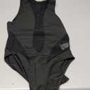 Milumia Women's Sleeveless Sheer Mesh Bodysuit Mock Neck Cut Out See Through Tank Top L