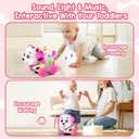 ToddlerCley Musical Puppy Toys for 1 Year Old Girl Gifts, 1st Birthday Gril Gift, Bilingual Baby Toy 6-12-18 Months, Learning Toy for 1 Year Old Boy Present with Sound Light