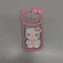 Cartoon Case for iPhone 17 Pro Max 6.9'', Cute Cat Phone Holder Stand with Makeup Mirror, Kawaii Phone Cases, Funny Cool Unique Protective Cover for Women Teen Girls Kids (Pink)