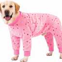 Dog Recovery Suit After Surgery Dog Onesie,Anti-Shedding Dog Pajamas,Dog Jumpsuit Coat Lightweight for Dog (Rose Pink) (28- Back Length:18",Chest Girth:24"-27")