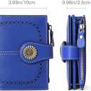 SENDEFN Small Womens Wallet Leather Bifold Card Holder RFID Blocking with Zipper Coin Pocket