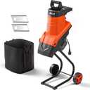 AIVOLT Wood Chipper Shredder 1800w Electric Leaf Mulcher Shredder with Collection Bag 1.8-inch Cutting Diameter 15-Amp for Mulching, Composting and Yard Cleanup