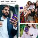 Multifunctional Google Pixel 10 Pro XL Case with Card Holder and Sliding Camera Cover - Wireless Charging Compatible Pixel 10 Pro XL Wallet Case with Magnetic Kickstand (Purple)