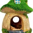 Aquarium Decoration House Resin Hollow Hide House Betta Fish Log Moss Cave Ornament Tank Hideaway Accessories for Mini Small Fish Shrimp