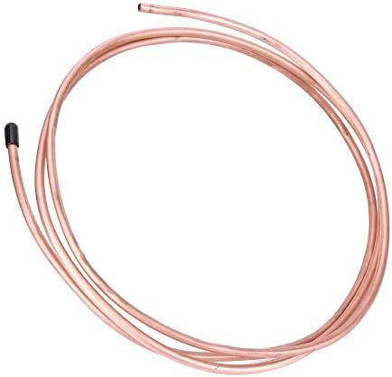 6mm OD 4.8mm ID Copper Tube, Soft Coil Tubing, 2m Long Copper Pipe for Refrigeration Tubing Coil, Air Conditioner, Refrigerator, Freezer