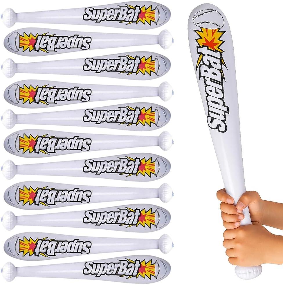 ArtCreativity 22 Inch Inflatable Baseball Bats for Kids, (Pack of 12), Baseball Goodie Bags Favors & Superhero Birthday, Party Favors, Inflatable Toys, Easter Basket, Carnival Party Prizes for Kids