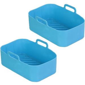 2pcs Silicone Pad Hand Basket for Air Fryer Easy to Use Clean Kitchen Essentials