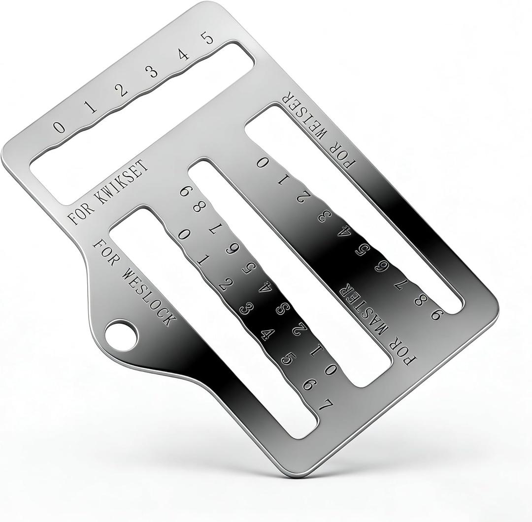 Universal Key Gauge Tool for Kwikset, Weiser, Weslock Locks,Master Key Decoder & Lock Pick Alignment,Professional Locksmith Measuring Tool,1-Pack