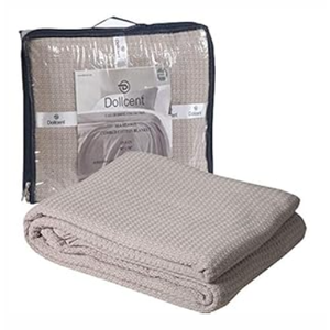 DOLLCENT 100% Cotton King Size Blanket for Bed, Premium Soft Combed Lightweight Blankets, Washed Breathable Cozy Bed Throw Blanket, Sand King Cotton Blankets for All Season: Sand (108"x90")