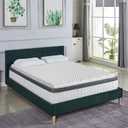 2-Inch Convoluted High Density Foam Mattress Topper, CertiPUR-US Certified for Superior Comfort and Support, King, Green
