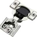 Ravinte 60 Pack (30 Pairs) 1/2 Inch Overlay Soft Close Hinges for Kitchen Cabinets - Satin Nickel Hidden Concealed Hinge, Stainless Steel, Self Closing