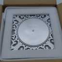 MAONAME 12" Silver Charger Plates Set of 6, Mirror Charger for Dinner Plates, Plastic Plate Chargers with Embossed Rims, Square Chargers for Table Setting, Wedding