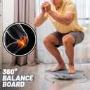 Professional Wooden 360 Rotating Balance Board, Anti-Slip wobble board, 500 lbs Capacity. Perfect for under-desk standing, physical therapy, rehab, Core & Stability Training, and Fun for All Ages