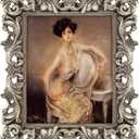 Silver Picture Frame 8x10 Ornate Vintage Baroque for Tabletop Wall Display, Gothic Antique Frame or Matted to 5x7 Photos